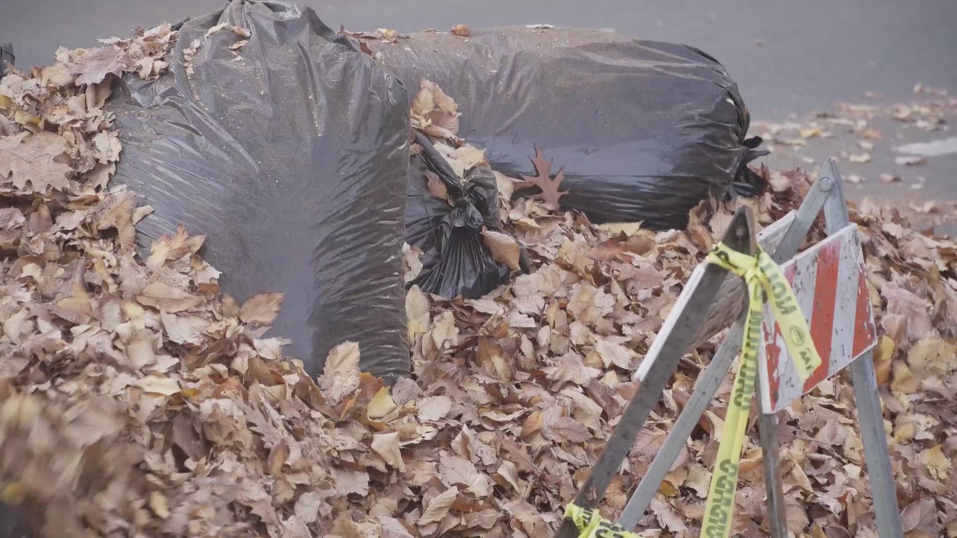 Some residents are concerned about the growing leaf debris and the pace of cleanup efforts with a storm underway.