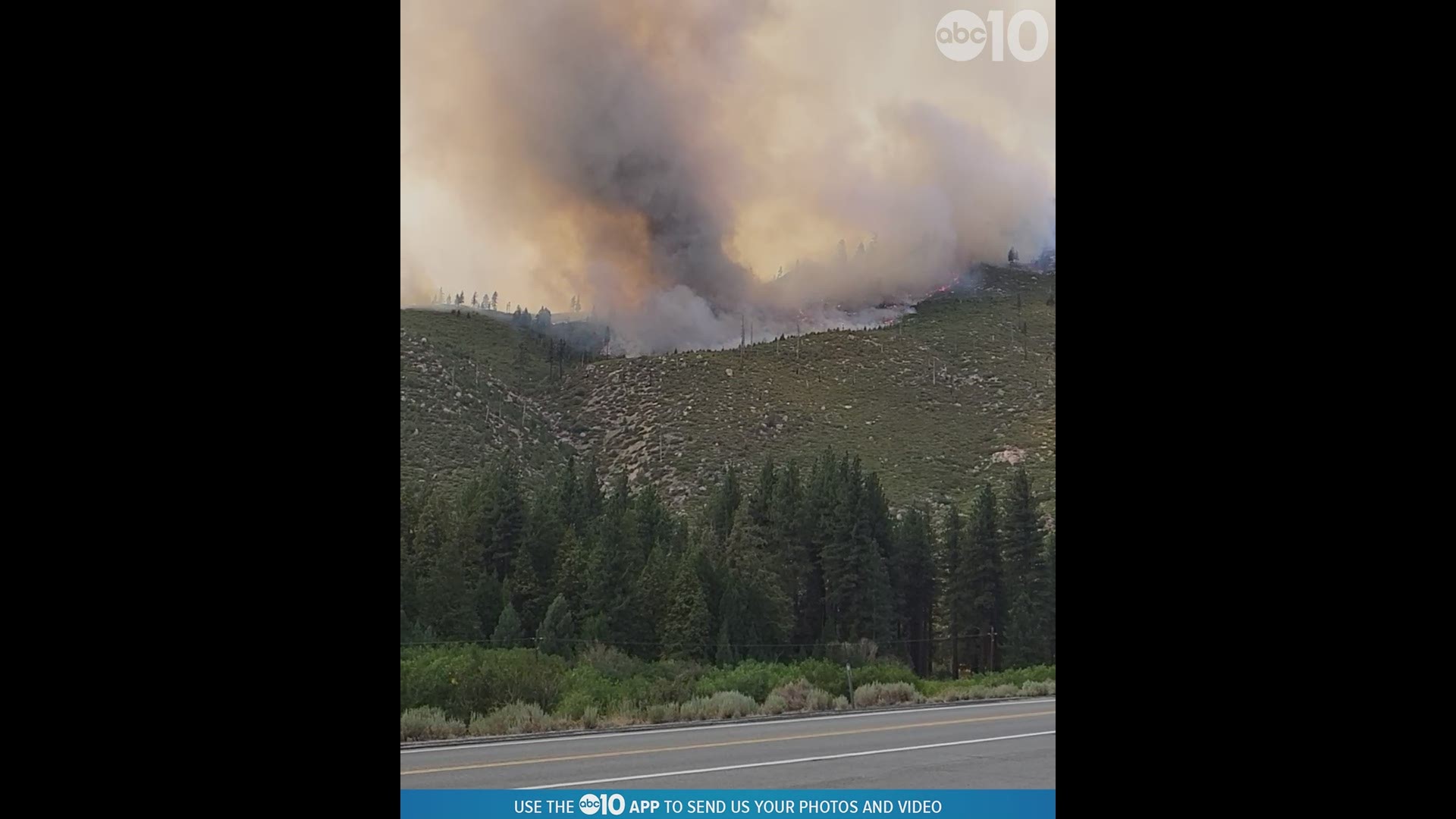 The Tamarack Fire burning south of Lake Tahoe near Markleeville is producing extreme weather conditions. Video shows what looks like a rope tornado.