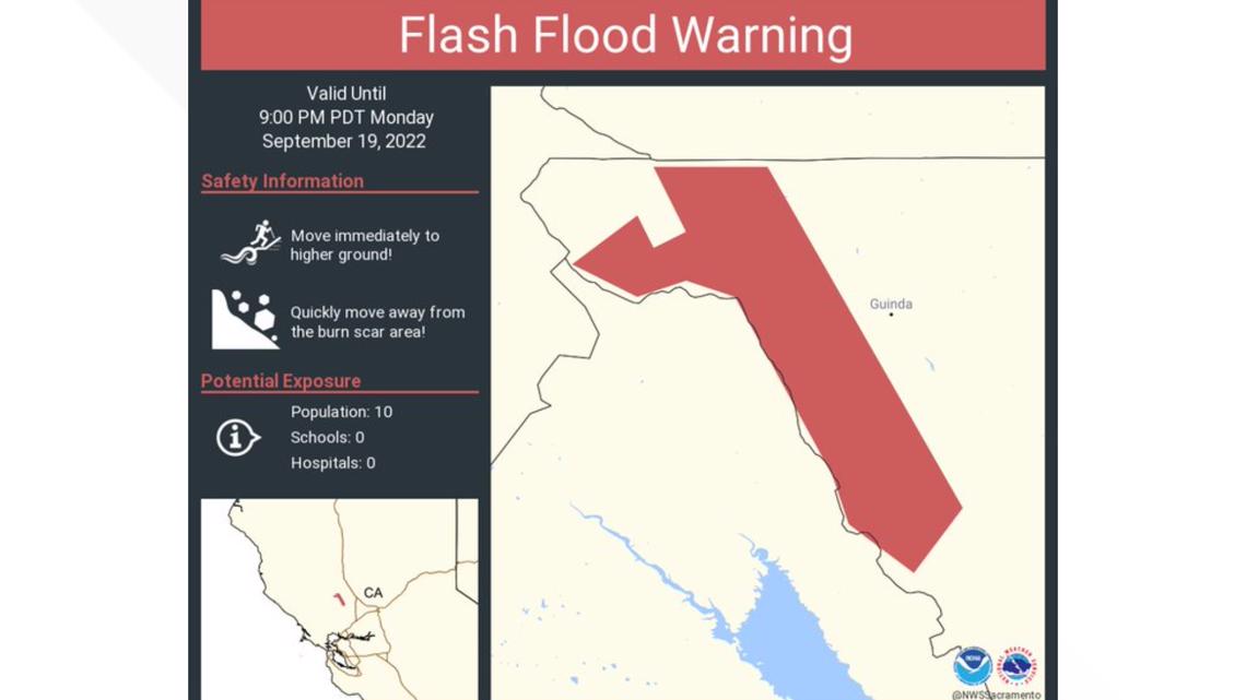 Flash Flood Warning For Yolo County Burn Scar Area | Abc10.com