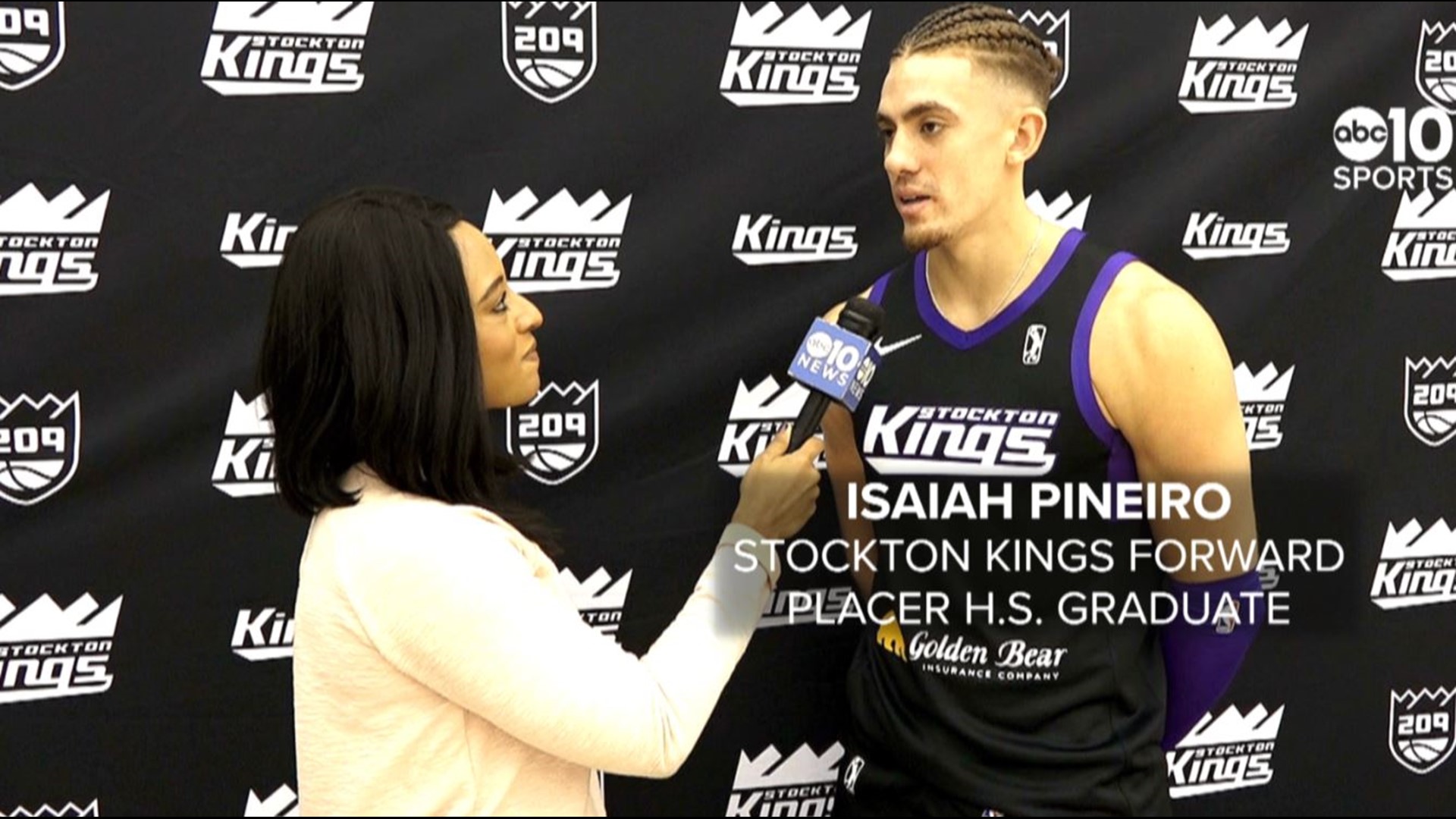 ABC10's Lina Washington goes 1-on-1 with Auburn native Isaiah Pineiro who continues training camp with the Stockton Kings with hopes of an NBA Call-Up in Sacramento