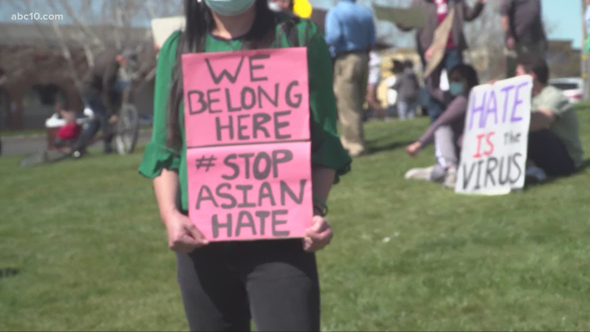 An Elk Grove rally gathered more than 100 people with a clear message to stop Asian hate.
