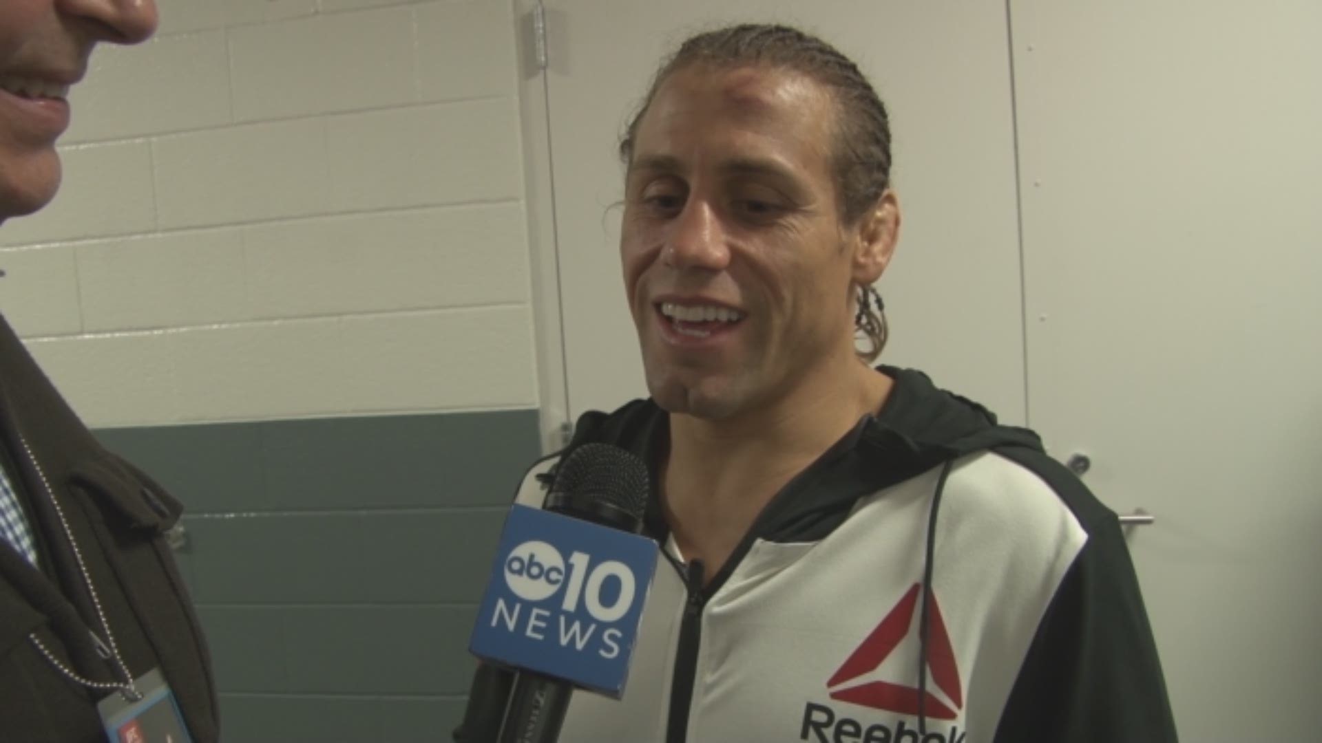 ABC10's Bryan May speaks with Sacramento native Urijah Faber, who discusses his unanimous decision victory over Brad Pickett in his final UFC fight and doing-so in his hometown at the Golden 1 Center on Saturday night.