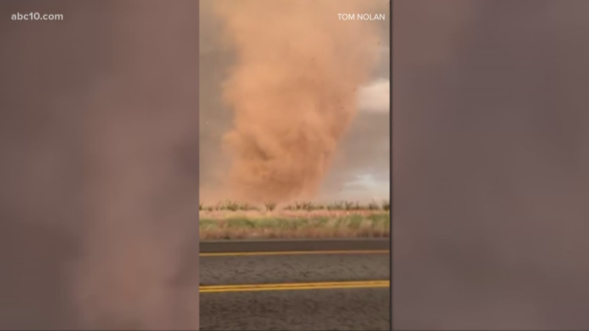 Tom Nolan and his girlfriend captured video of the EF-0 tornado touching down near Davis. Their video has been seen thousands of times online.