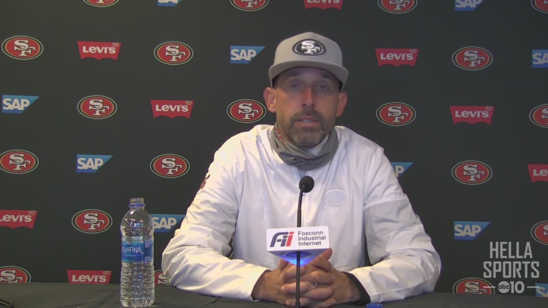 Following Sunday's 31-13 win over the Jets, 49ers coach Kyle Shanahan talks about the costly injuries his team sustained in week two's victory.