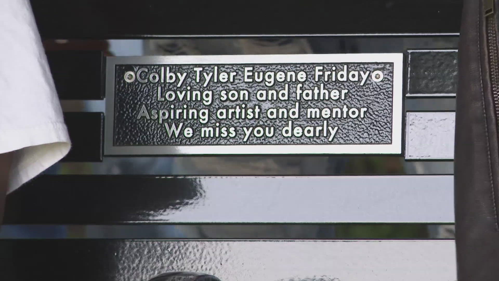 The family of Colby Friday, a man shot and killed by Stockton police in 2016, has unveiled a new park bench in his memory.