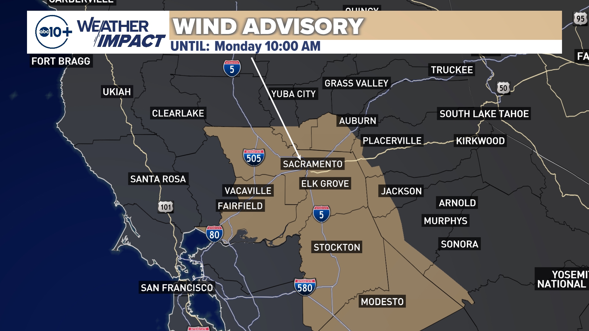 Sacramento Valley weather: Wind increases risk of fire | abc10.com