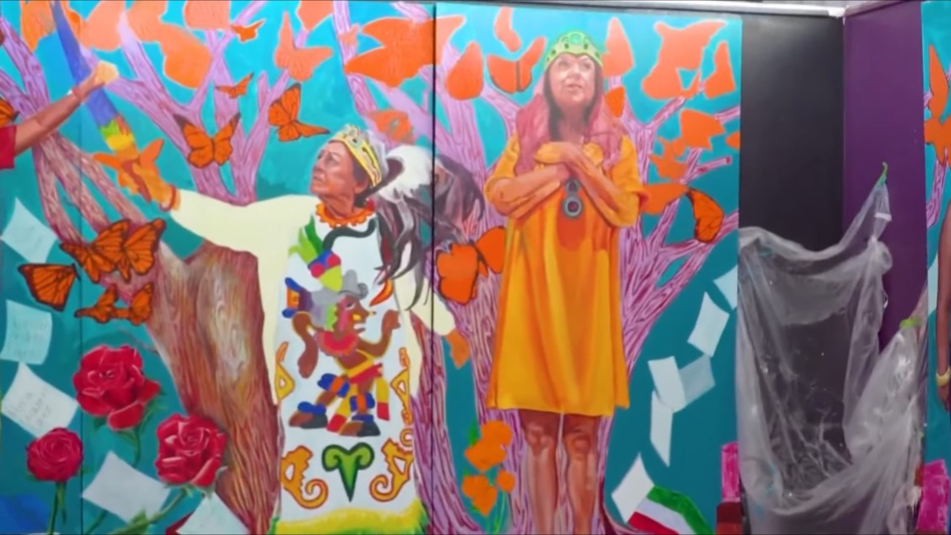 This month Woodland High School unveiled a mobile mural highlighting Chicano women — also known as “poderosas.”