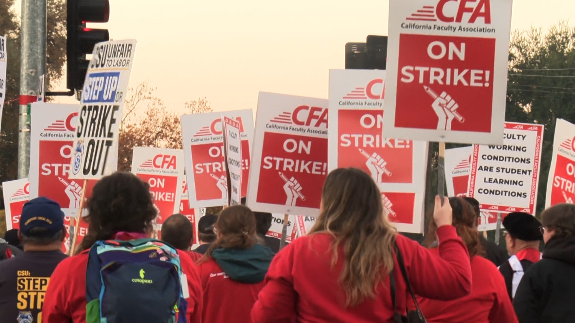 The California State University rolling strike continues and the picket line was at Sacramento State University, Thursday.