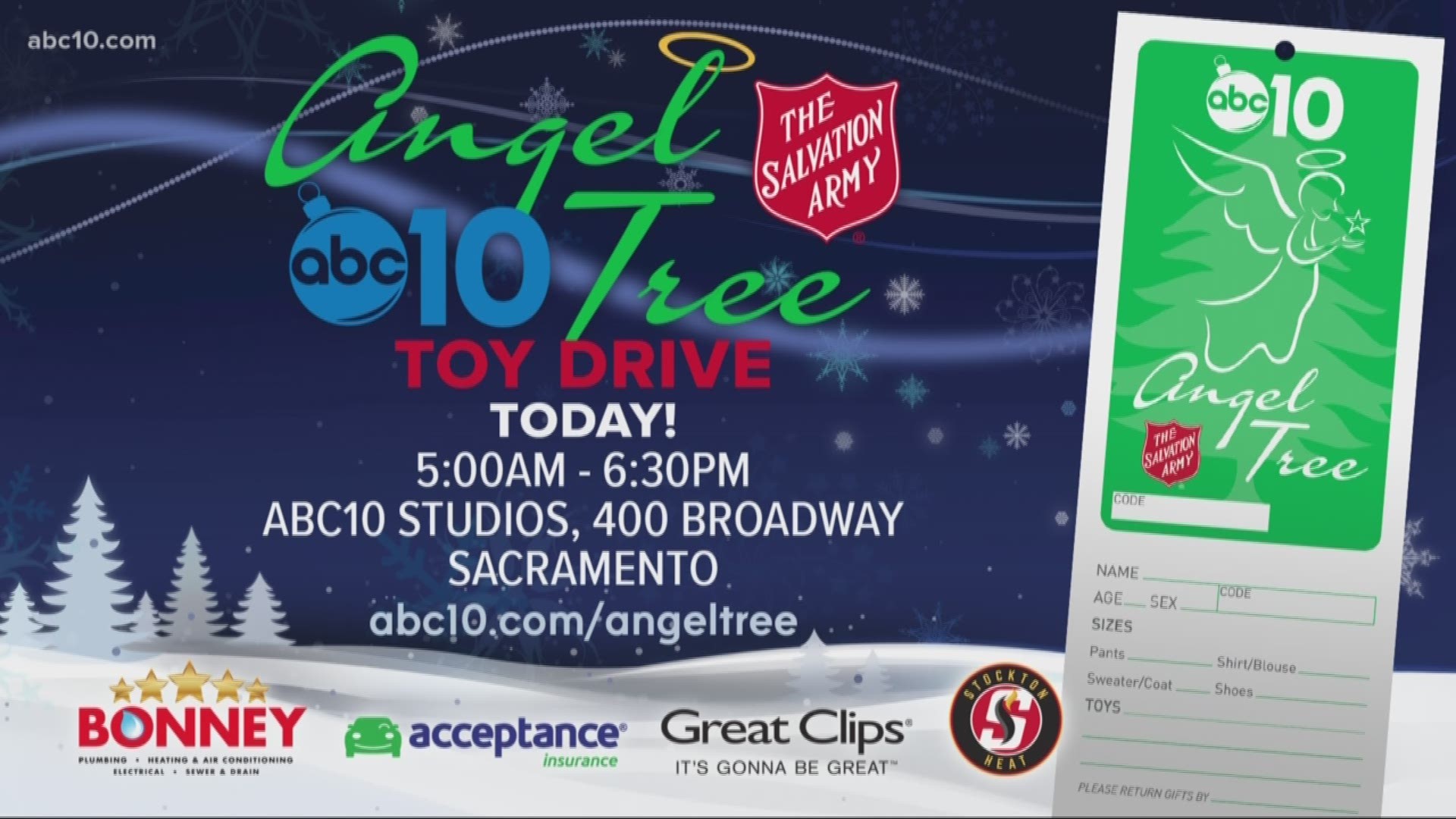 Yes, it's that time of year again. It's time for he Salvation Army's Angel Tree Toy Drive.