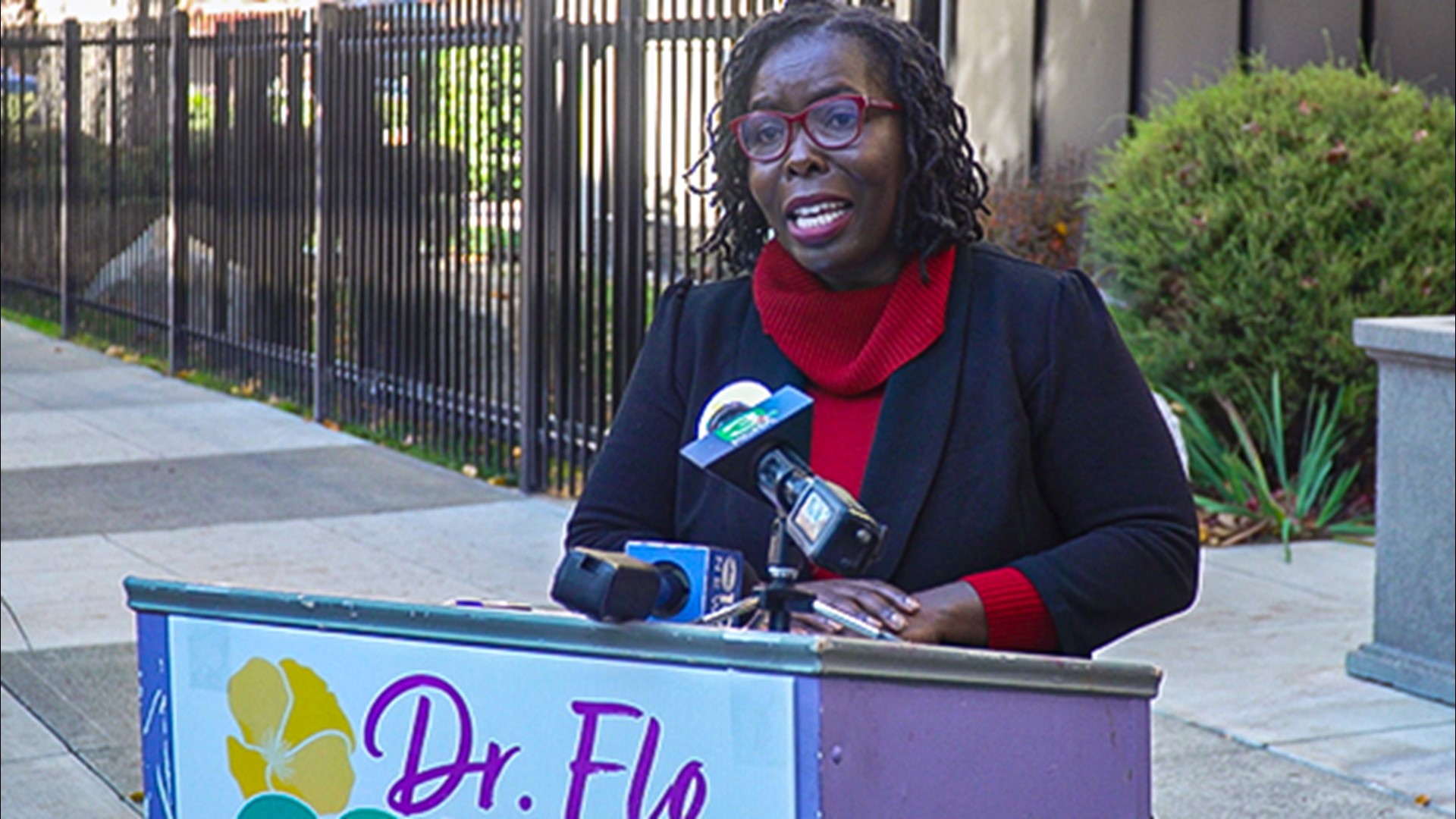 Homeless community advocates were joined by Sacramento mayoral candidate Flo Cofer in denouncing the county district attorney's lawsuits targeting the city.