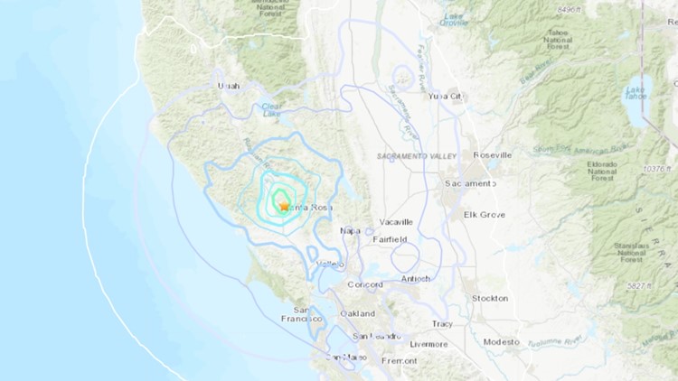 Magnitude 4.4 earthquake hits north of Santa Rosa