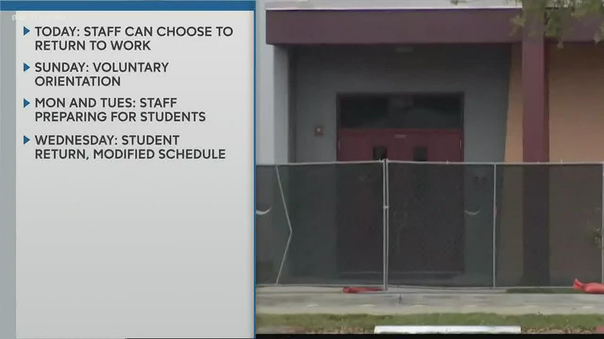 Staff members from the Florida high school where the deadly shooting took place can decide whether they're ready to return to work.