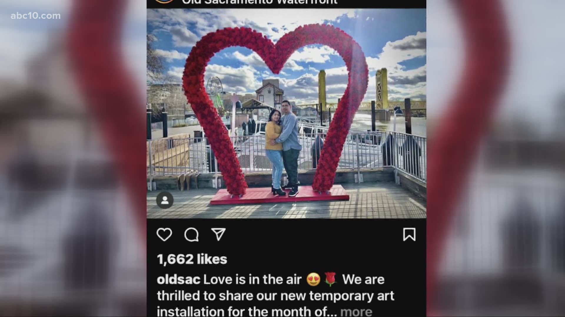 Get the perfect Instagram pic this Valentine's Day with this huge heart installation covered in roses.
