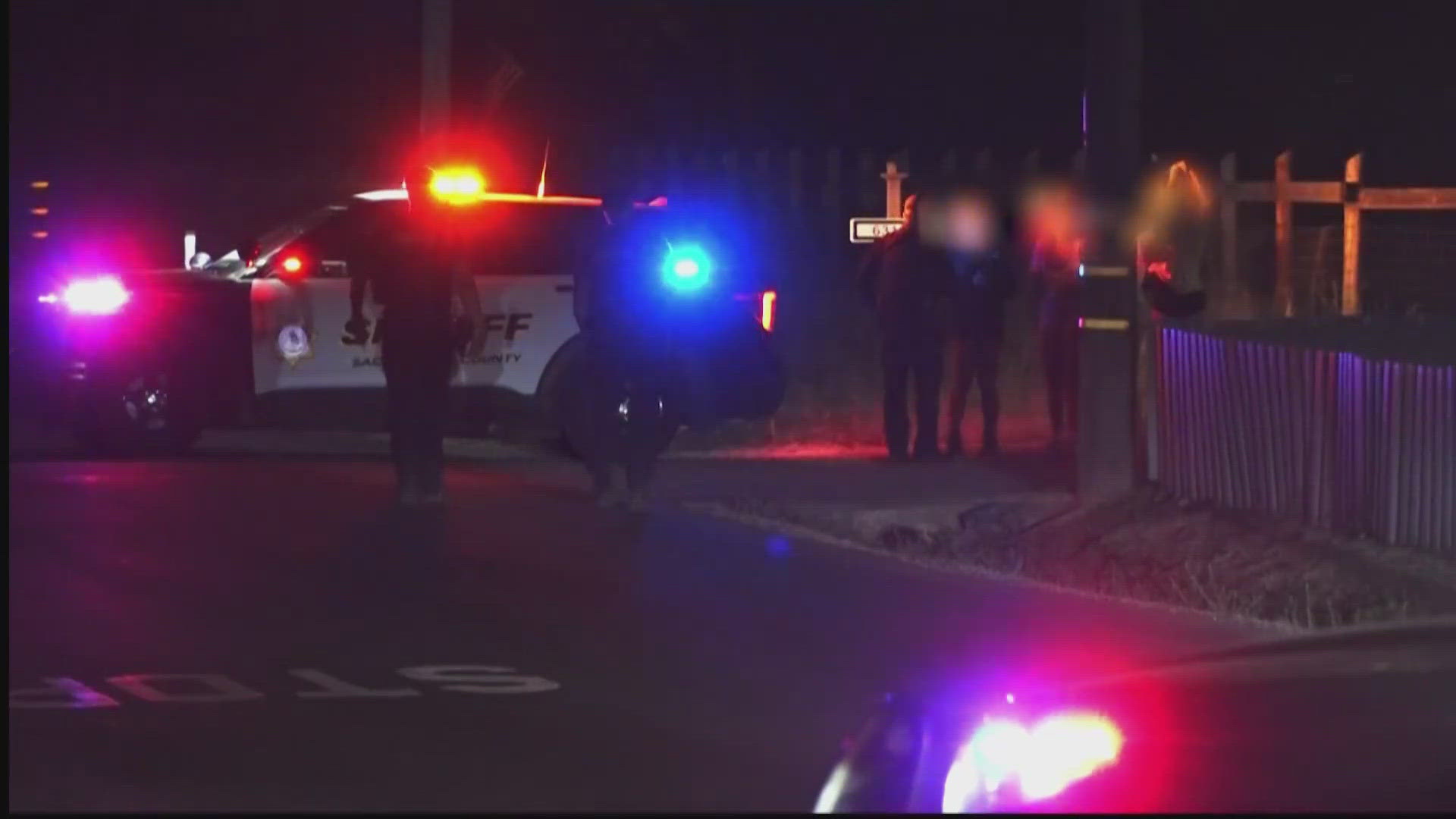 Sacramento County deputies are searching for at least two suspects after a shooting at a crowded house party in Rio Linda left two people. 