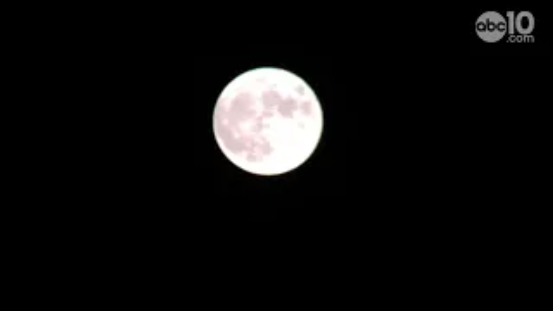 The ABC10 tower camera caught the rare blue supermoon as it passed over the night skies.