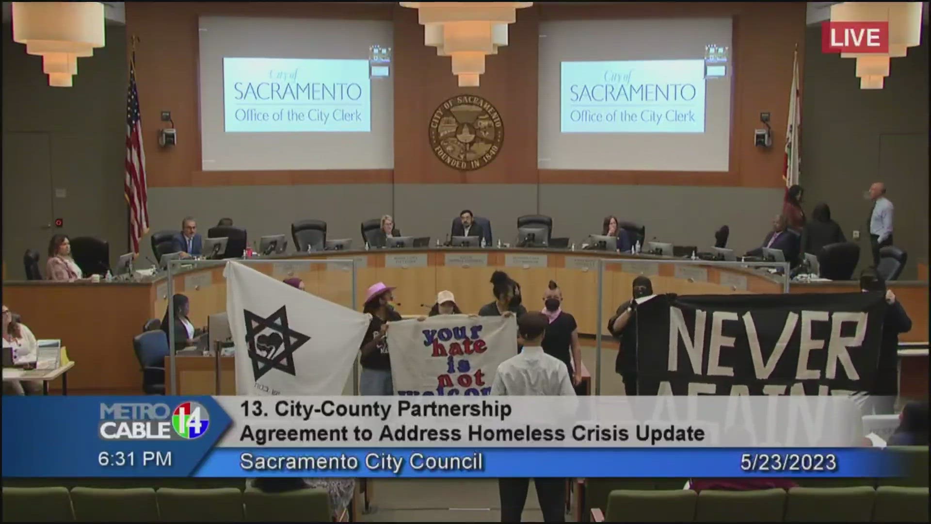 The Sacramento City Council meeting got heated after some speakers expressed anti-semitic remarks.