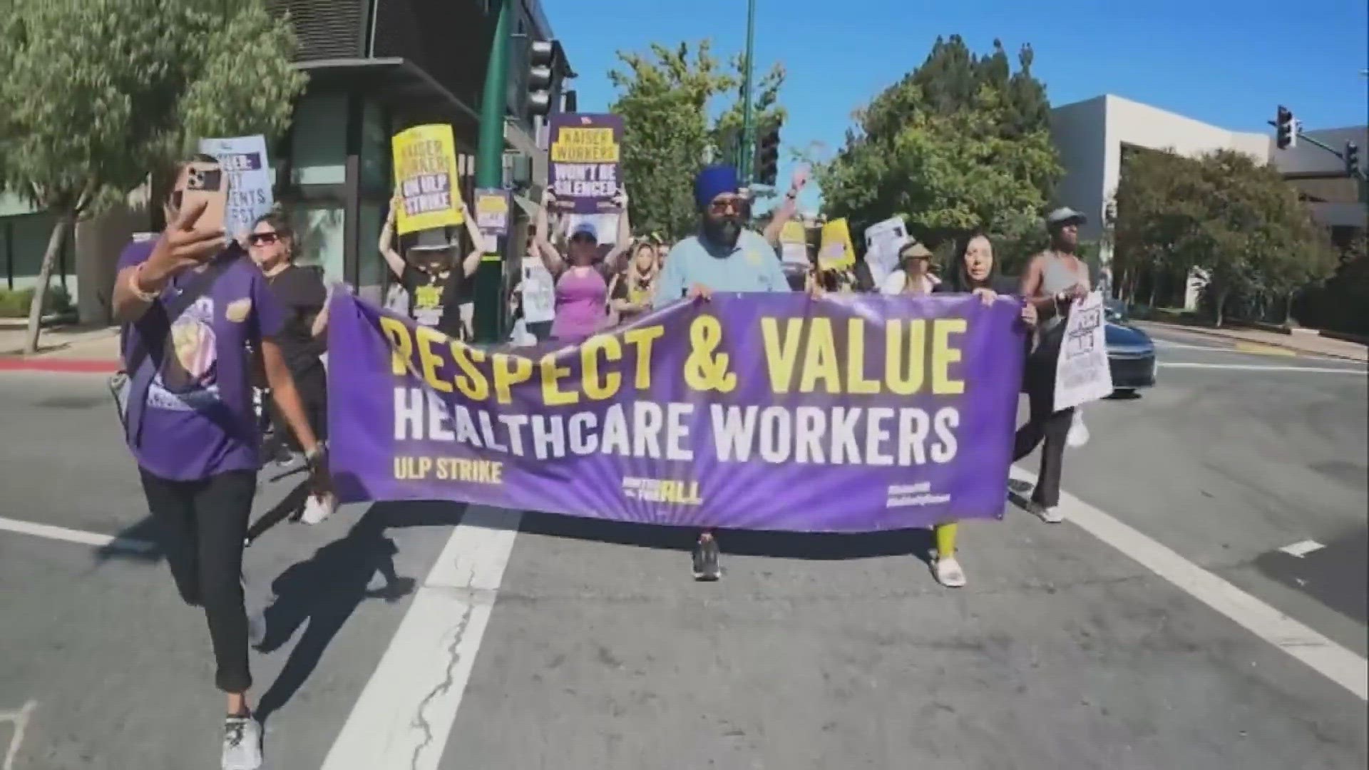 Some 75,000 employees of the healthcare company walked off Wednesday as part of a three-day strike.