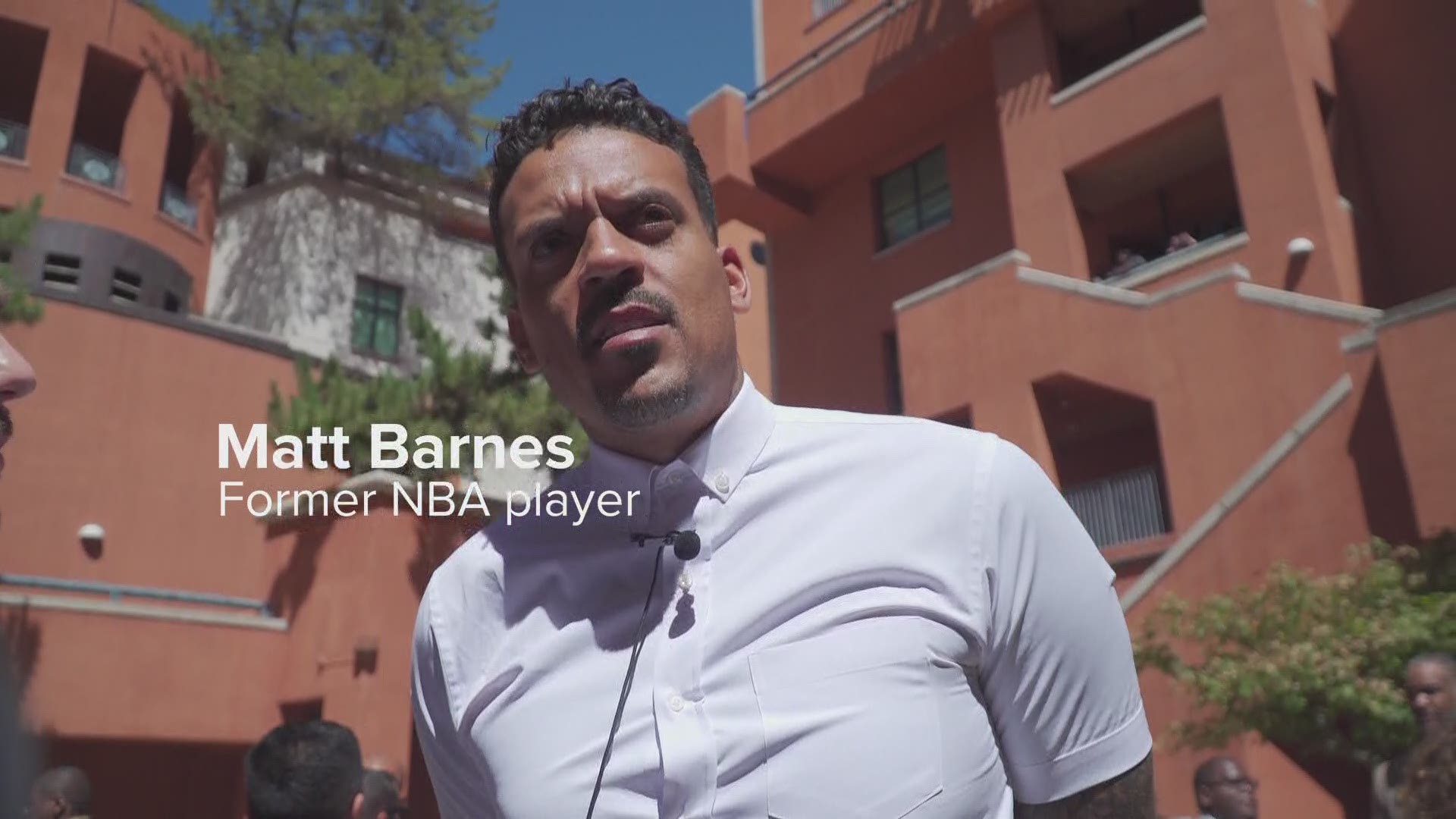 Former NBA player Matt Barnes attended Monday's signing of AB 392, which changes use-of-force laws in California.