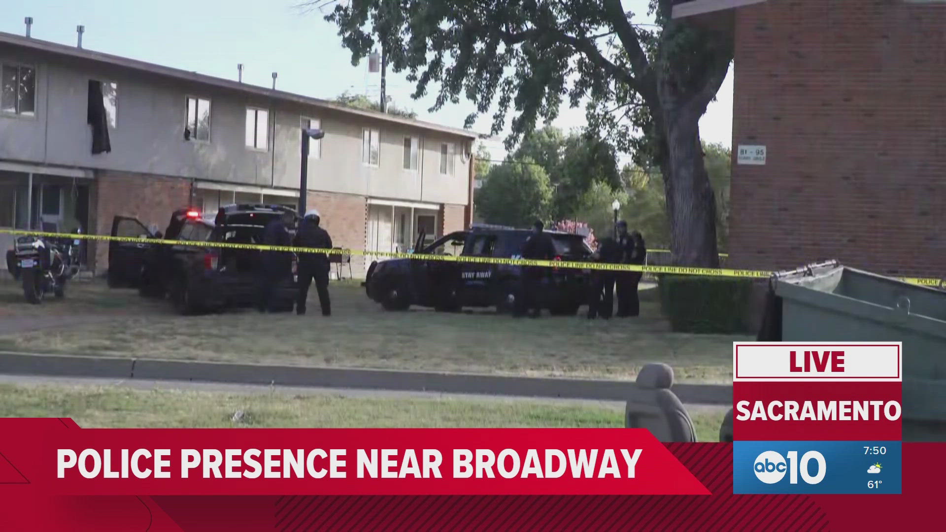 A police pursuit that began near downtown Sacramento Monday morning ended in a neighborhood, where officers are still searching for the suspect who fled on foot.