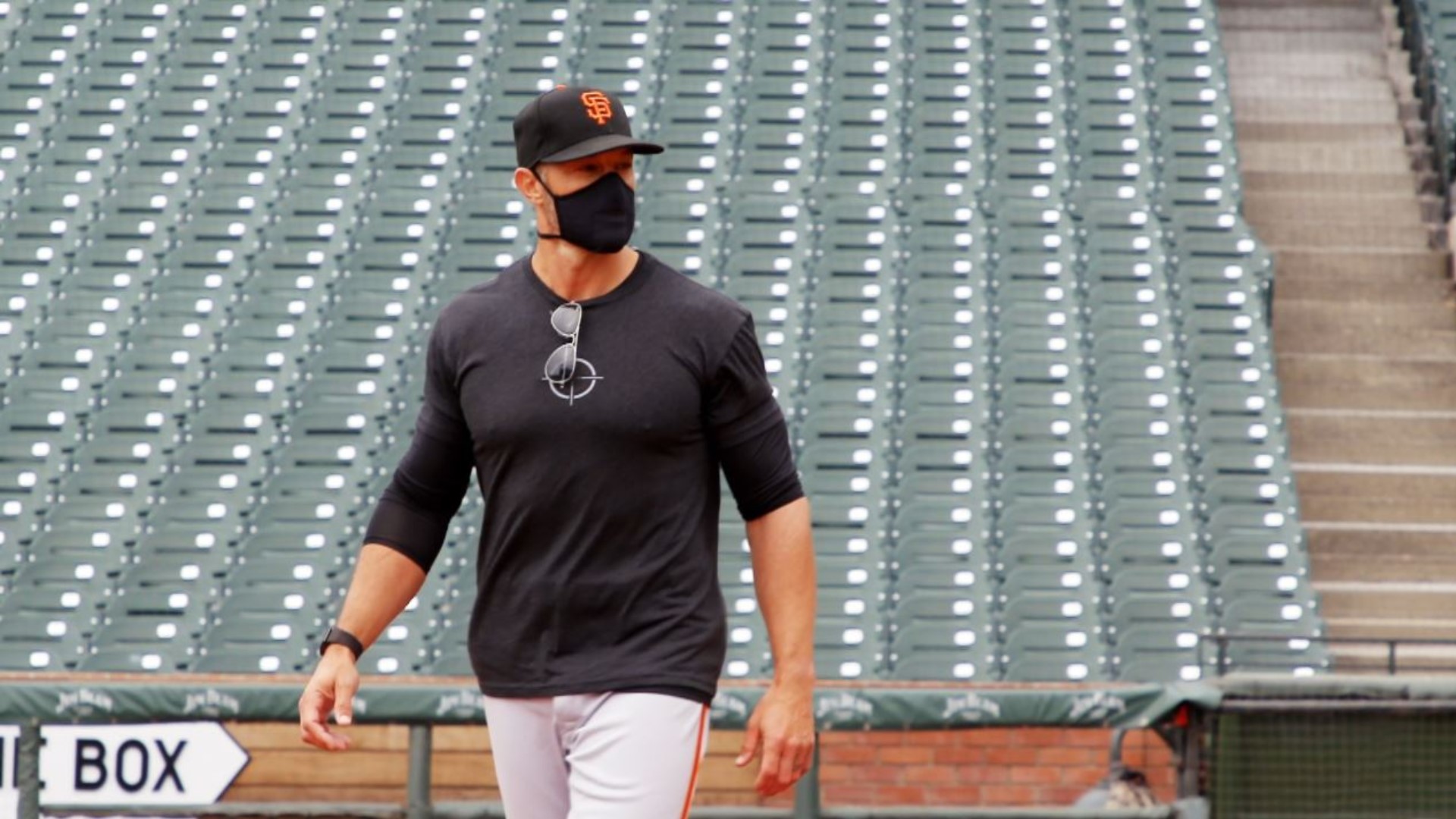 The Giants returned to San Francisco to hold their first team training session at Oracle Park as they prepare to begin a 60-game Major League Baseball season.