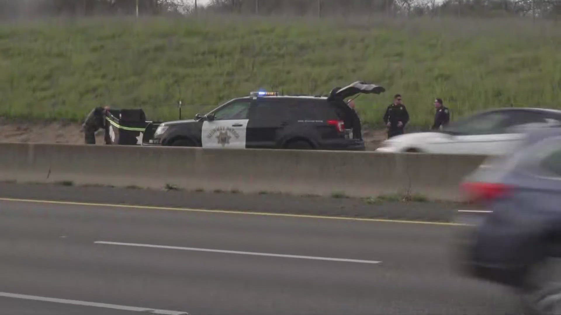 It's not clear if the suspect was under the influence of drugs or alcohol when he ran into the lanes of I-80.