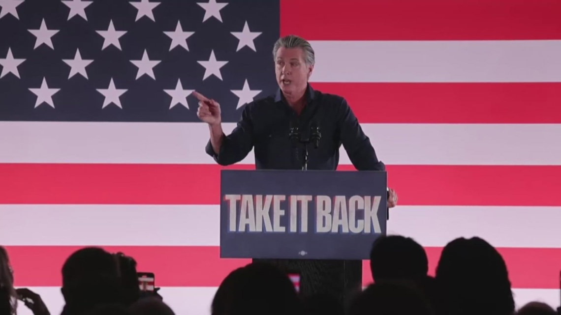 Newsom targets Trump, pushes Democratic momentum at post-election Texas rally