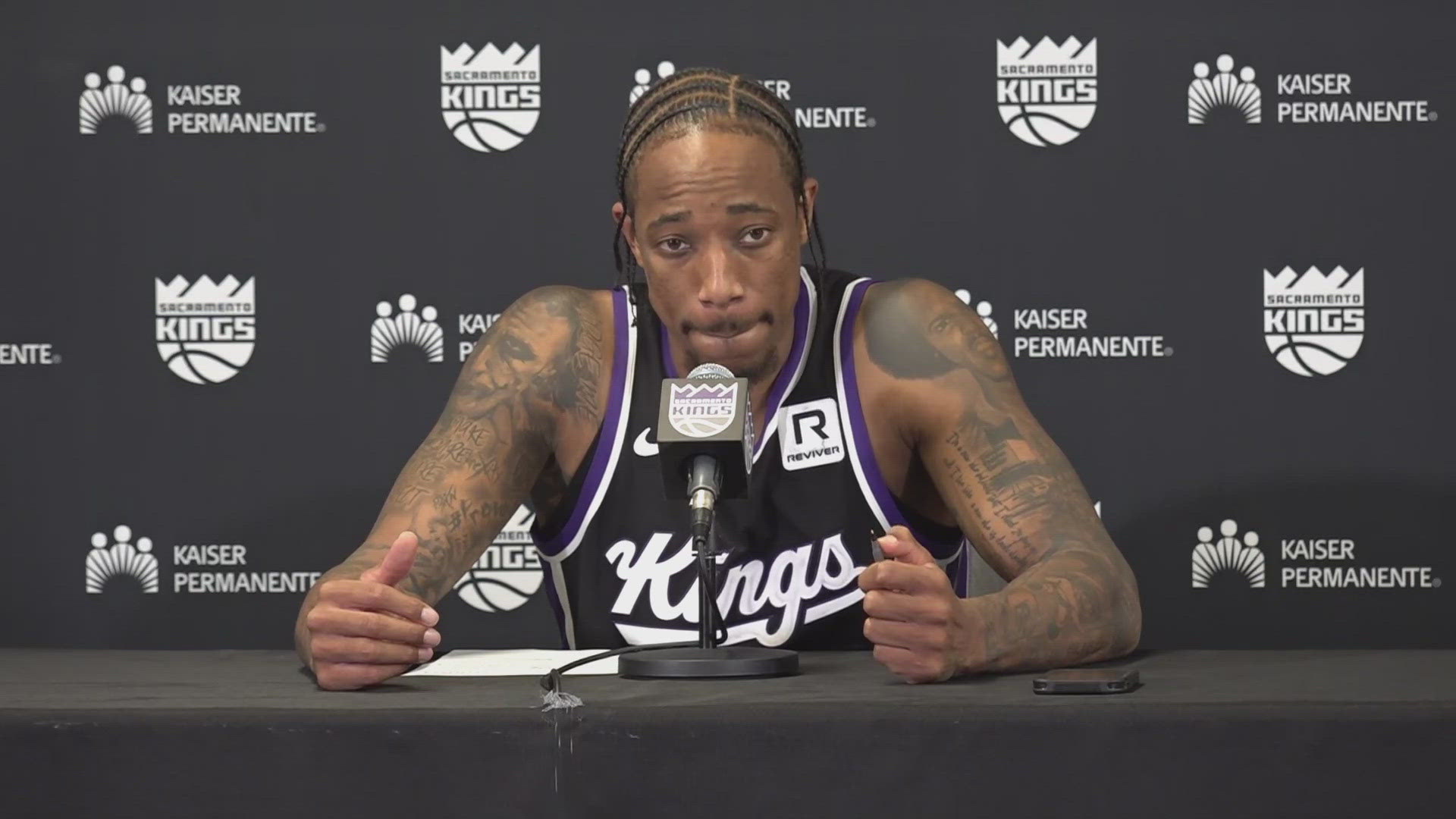 Sacramento King DeMar DeRozan talks about the team's loss against the Minnesota Timberwolves.