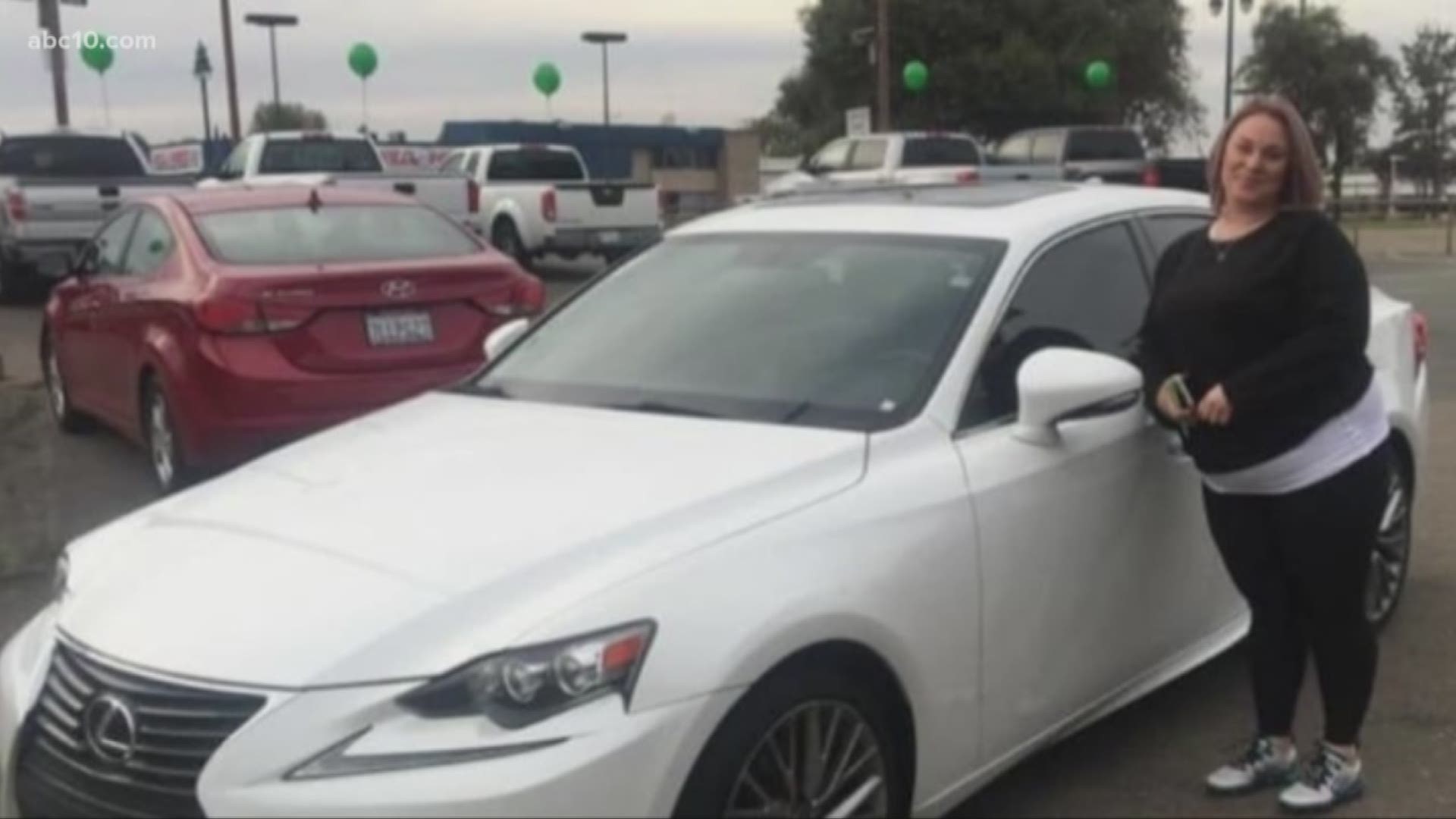 A woman went to a car dealership in Lodi and bought a Lexus with someone else's information.