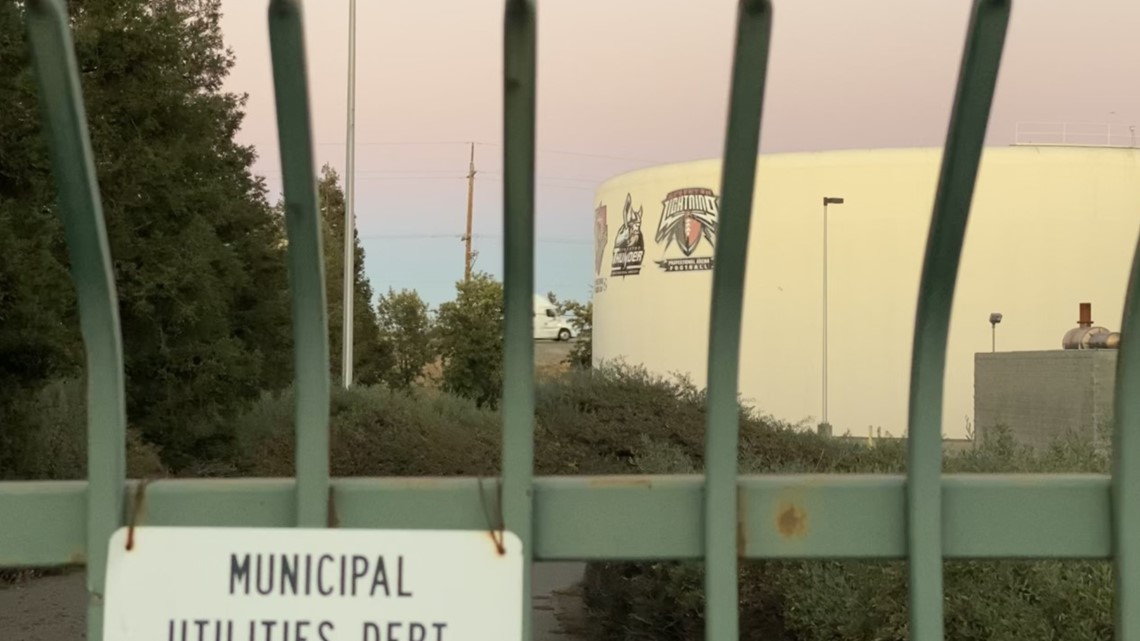 to Stockton" water tank