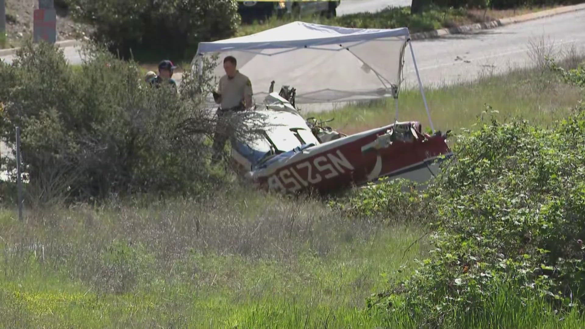 The plane crashed near the 1000 block of Whispering Pines Lane in Grass Valley.