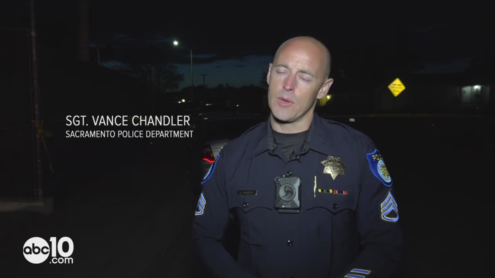Sacramento police Sgt. Vance Chandler describes a shooting near Strawberry Manor Park that left one man dead on Saturday, April 20.