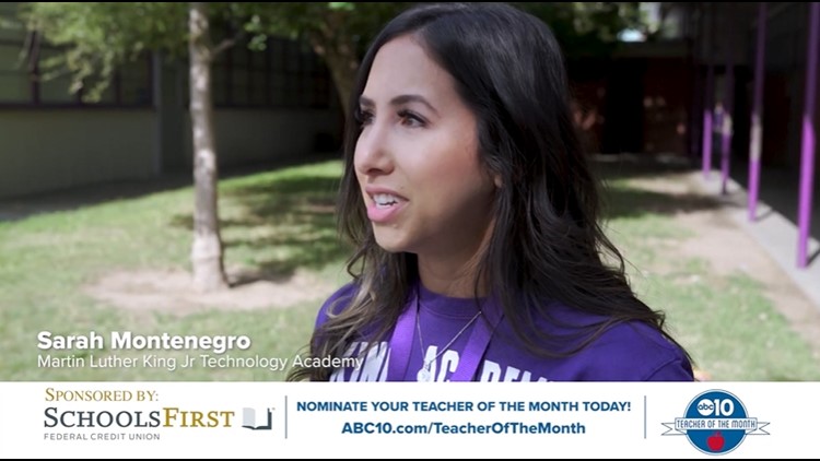 July 2022: ABC10's Teacher of the Month is Sarah Montenegro