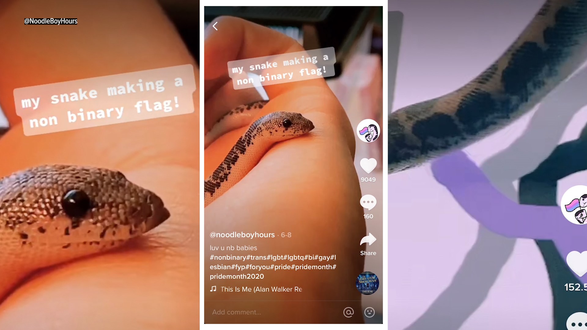 With over 200 thousand followers on TikTok, 15 year old Lilly Jane creates videos with her baby snake to promote positivity and inclusivity.