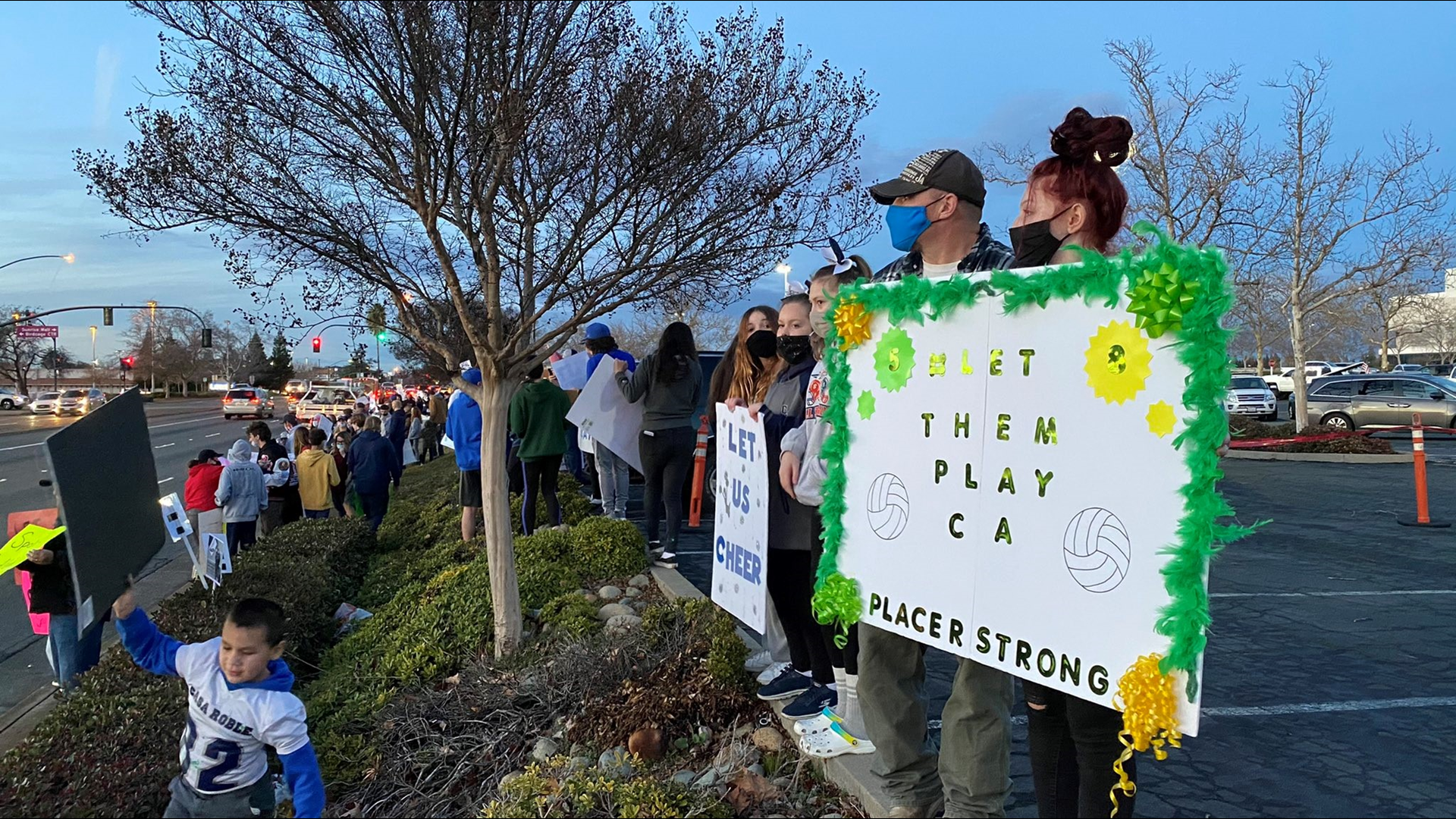 Hundreds rallied in Citrus Heights, Friday, calling on government leaders to allow youth sports to resume in California.