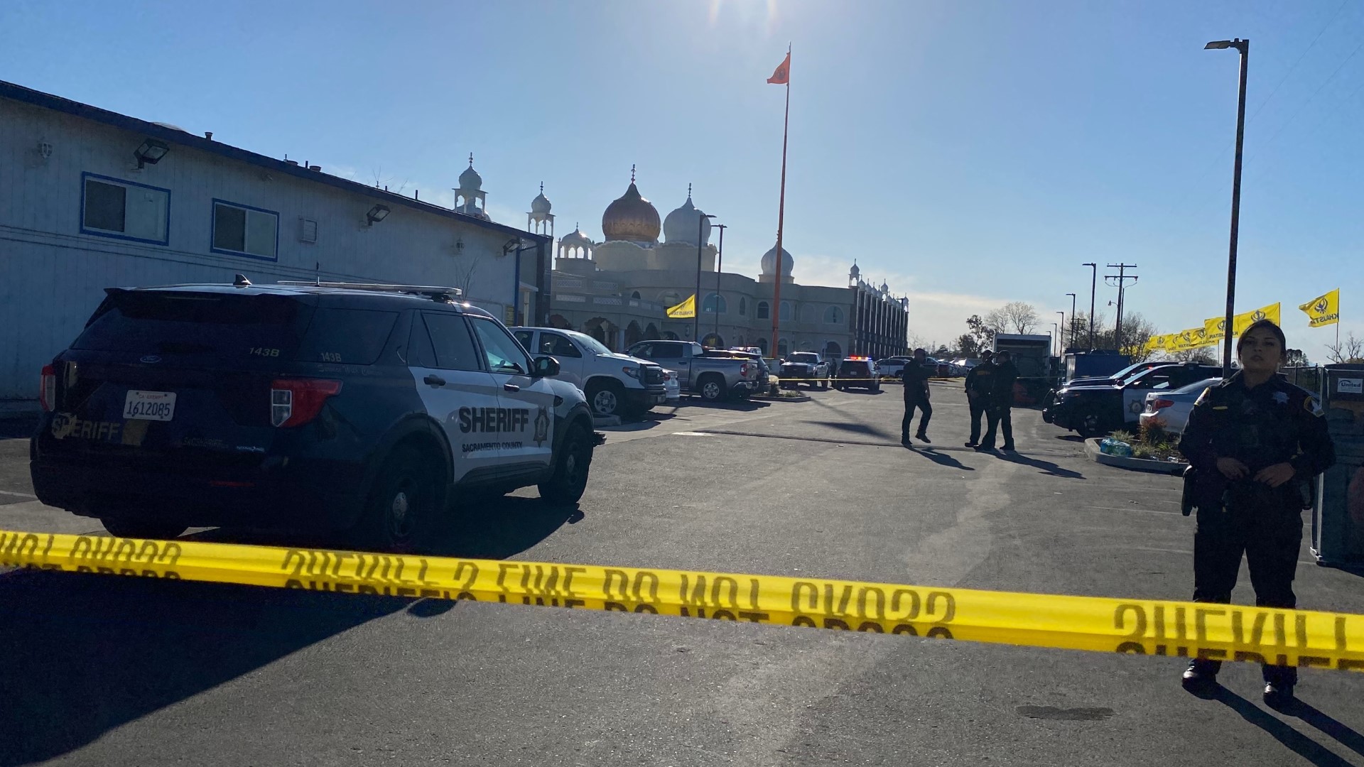 The Sacramento County Sheriff's Office is investigating a shooting that left two people hurt at the Sikh temple along Bradshaw road