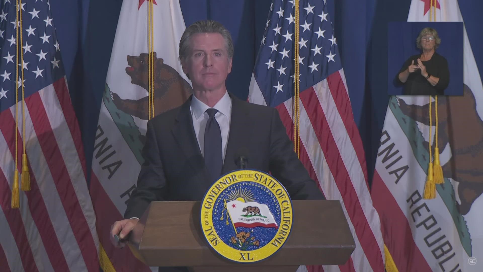 Gov. Gavin Newsom answers questions from the audience on the revised budget.
