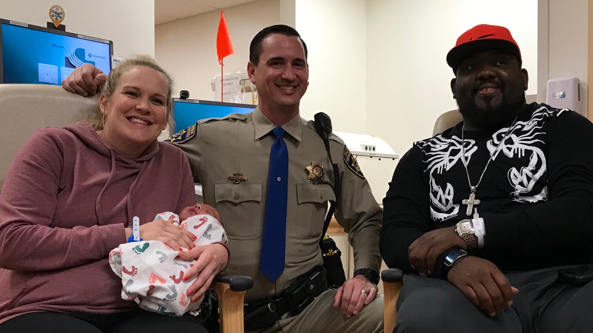 Tiffana Lemaster went into active labor and gave birth to the boy right there, just as California Highway Patrol (CHP) Officer Phil Dibene arrived. However, the baby wasn't breathing.