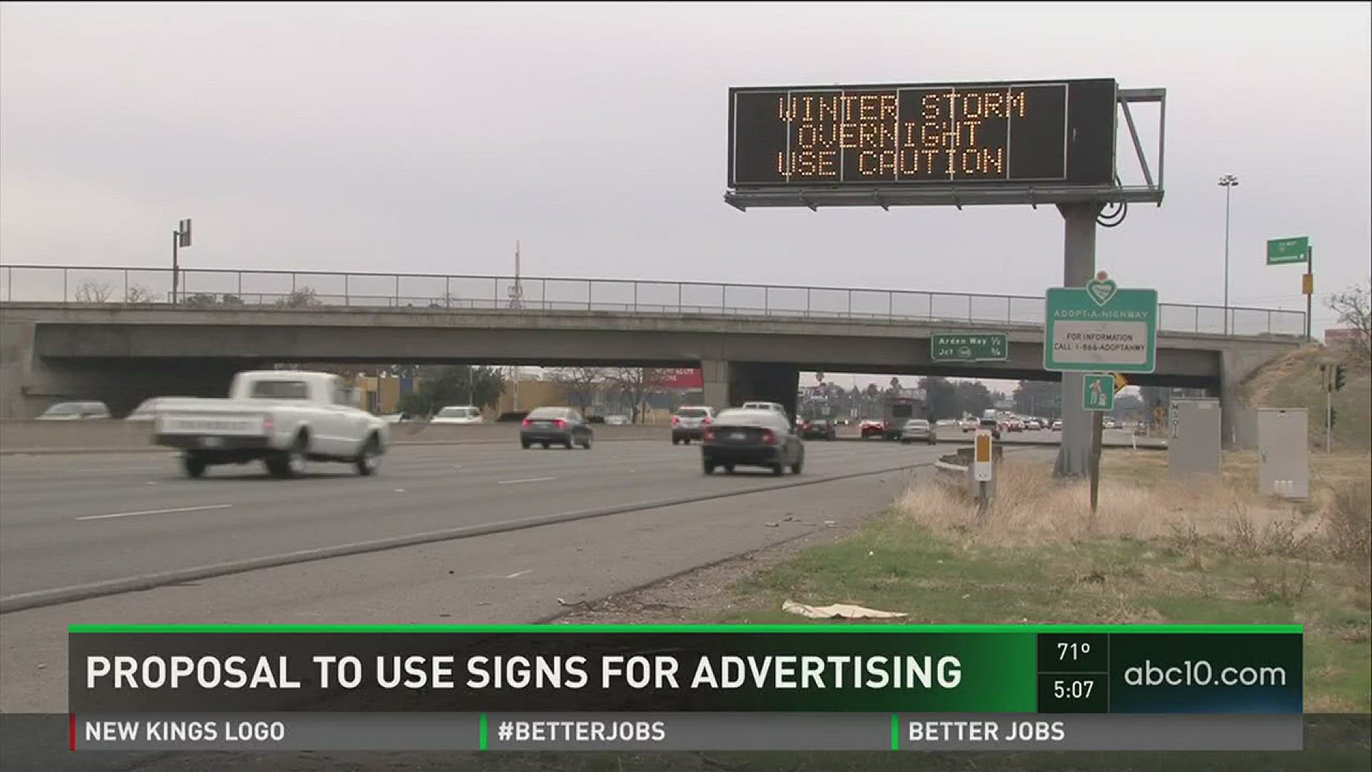 Senator Bob Huff has introduced a new highway funding proposal. It would involve selling advertising on those signs.. where we usually see amber alerts and other public service announcements. April 26, 2016