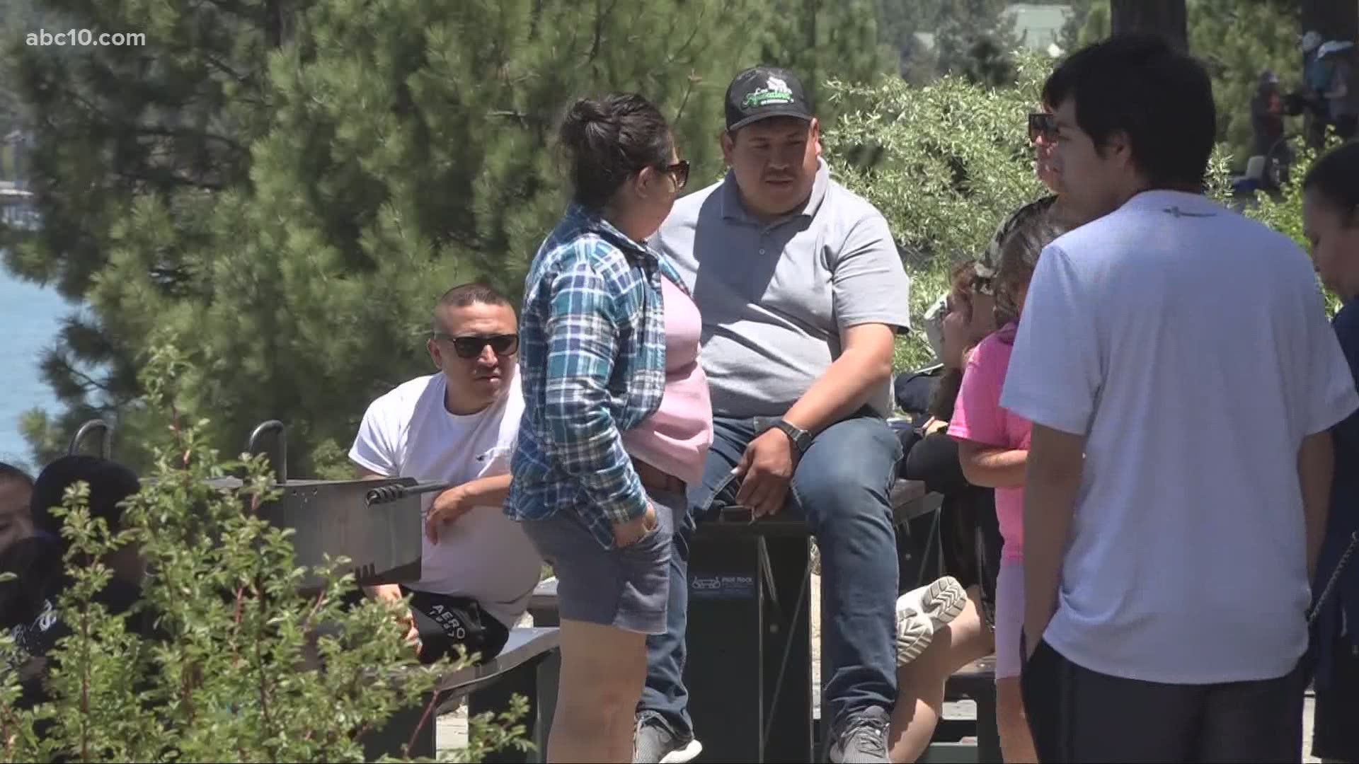 Luke Cleary was in Lake Tahoe where he spoke with tourists about why they're excited to get back to a more normal life.