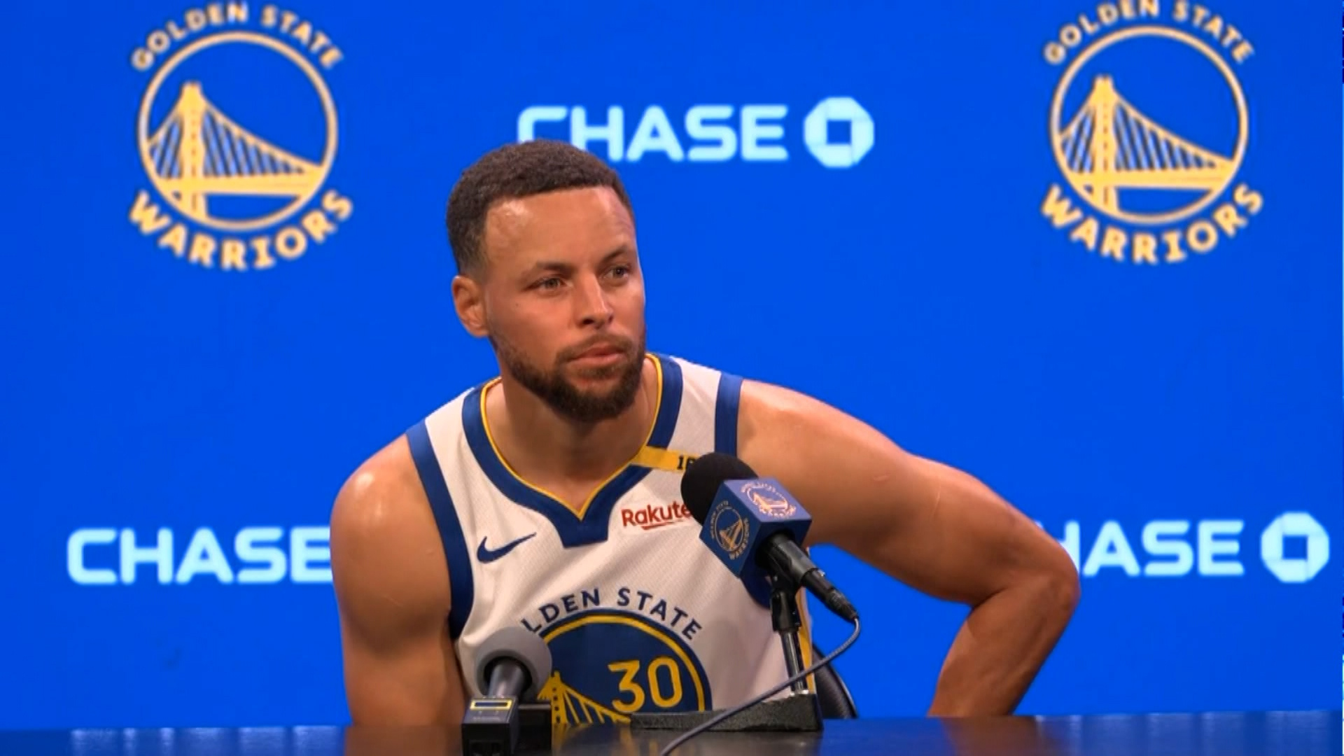 Golden State Warriors Media Day | Stephen Curry talks Olympics, Klay Thompson and more