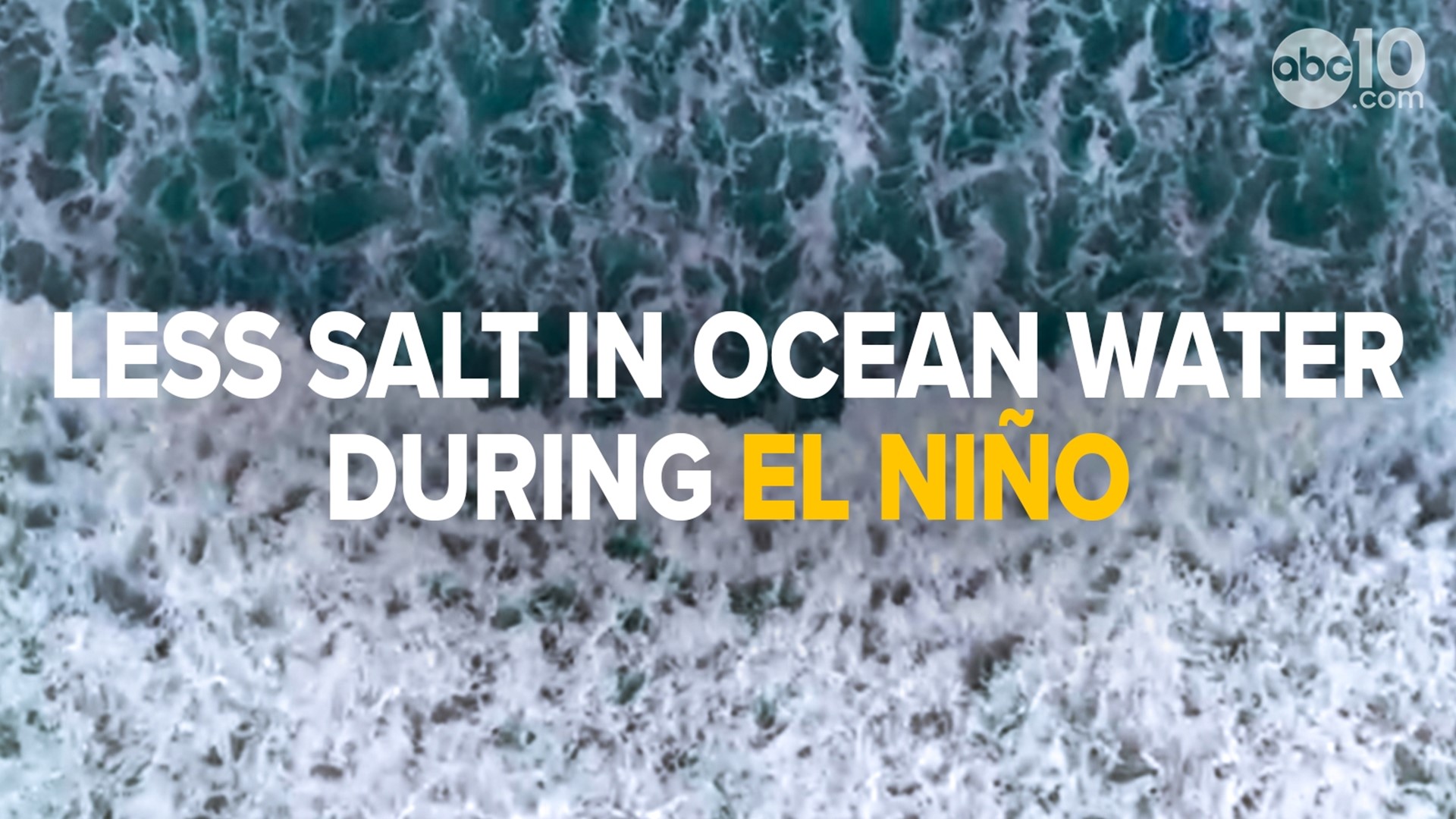 A new studying measuring more than 100 year of ocean salt water found during the El Niño and La Niña years, there was less salt in the California coast water.