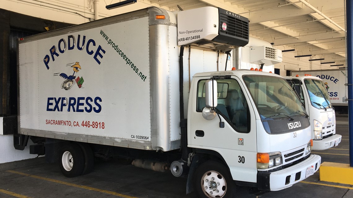 Produce Express packing food boxes for families in need