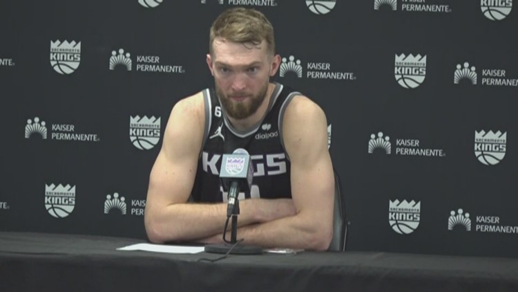 'We let go of our foot on the gas' | Domantas Sabonis - Postgame Interview - Kings vs. Bucks