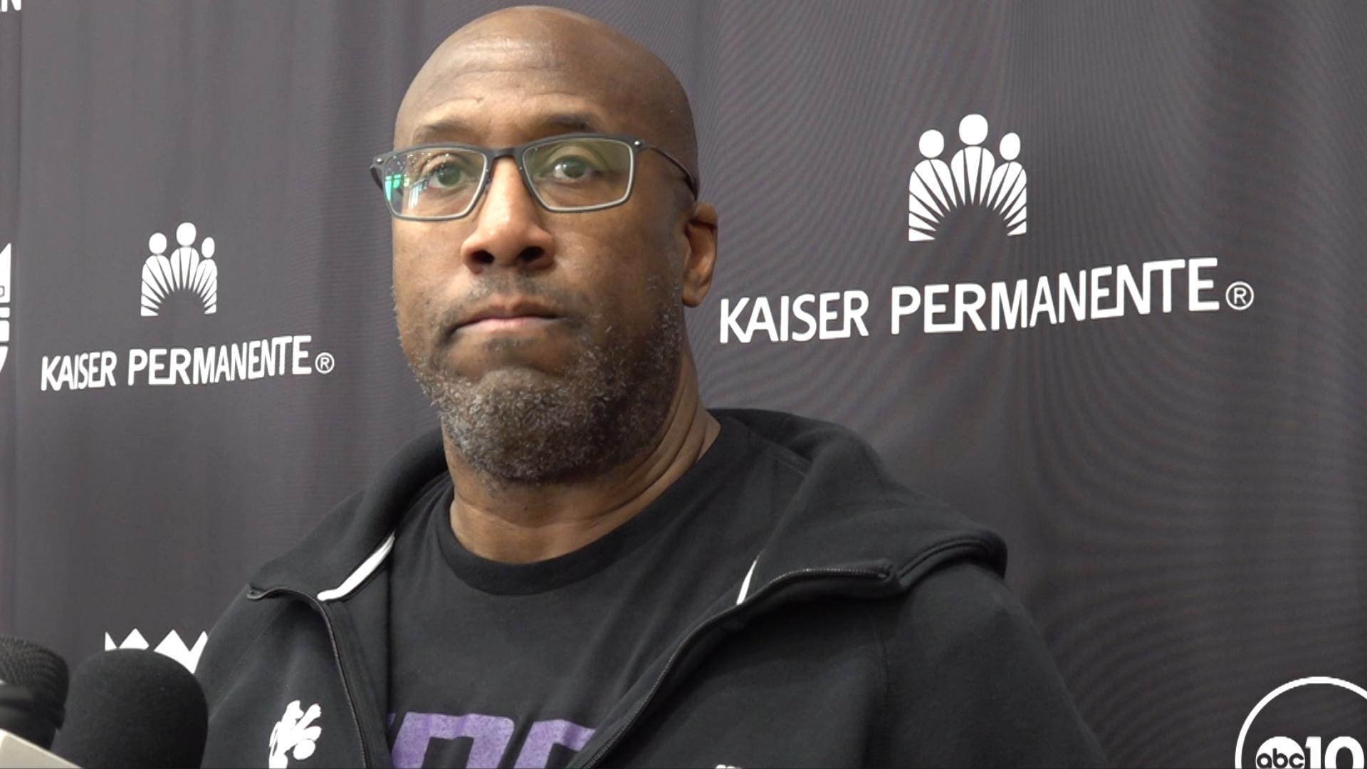 Sacramento Kings Mike Brown talks about the loss against the Spurs and their strategies to fix mistakes.