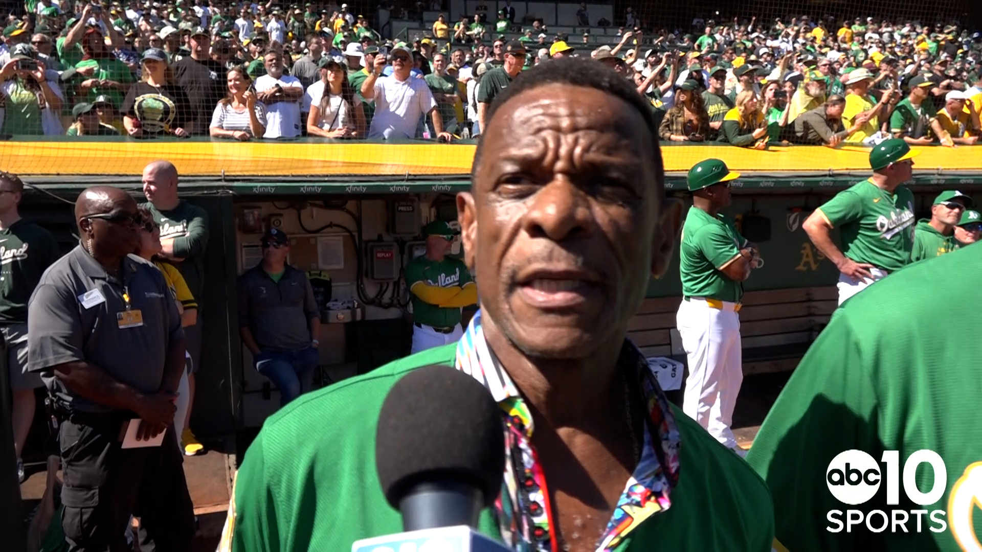 Oakland A's legends Rickey Henderson and Dave Stewart share messages with fans