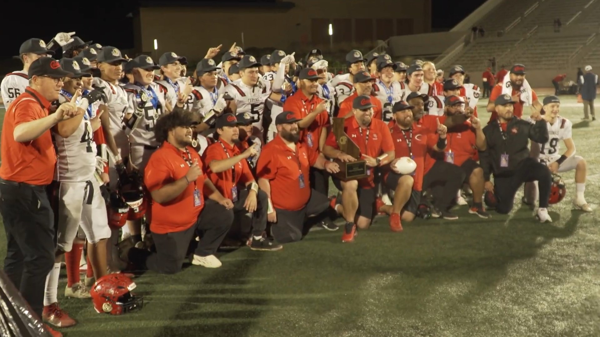 The Woodland Christian High School Cardinals took on the Banning High School Pilots from Wilmington in the California Division 5-A title game.