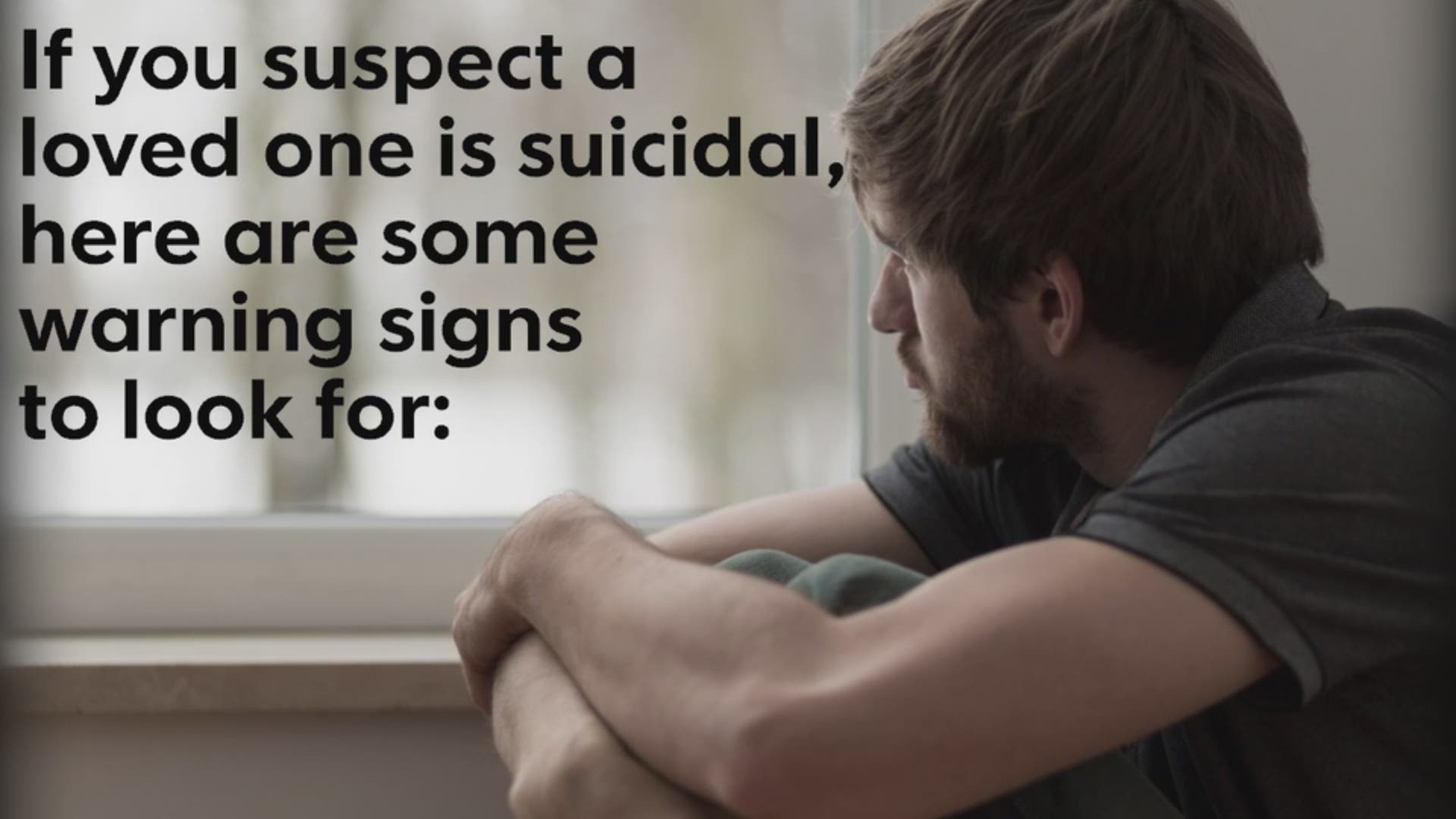Watch for these warning signs if you suspect a loved one might be suicidal. USA TODAY NETWORK