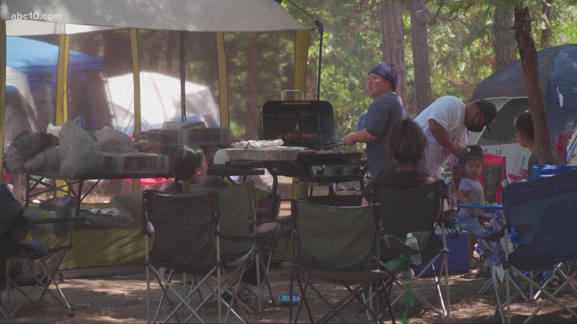 U.S. Forest Services officials said in a press conference the Eldorado National Forest is seeing three times the number of people from previous years.
