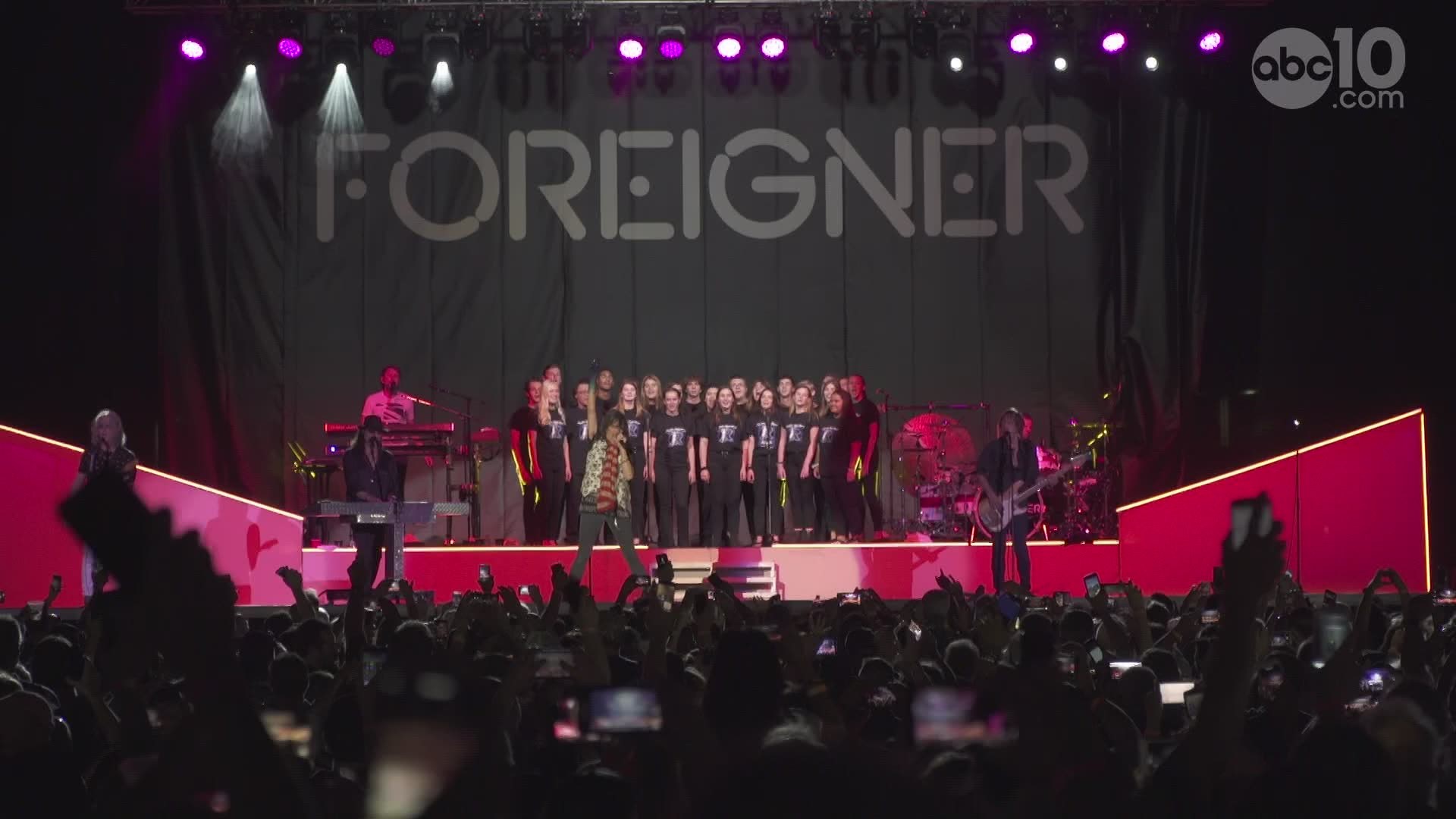 Friday night, the Rocklin High School Choir joined the rock band “Foreigner” on stage to sing their hit song "I Want to Know What Love Is" at Thunder Valley Casino. The performance was part of the band’s charity partnership with the Grammy Foundation to restore music education in U.S. schools.