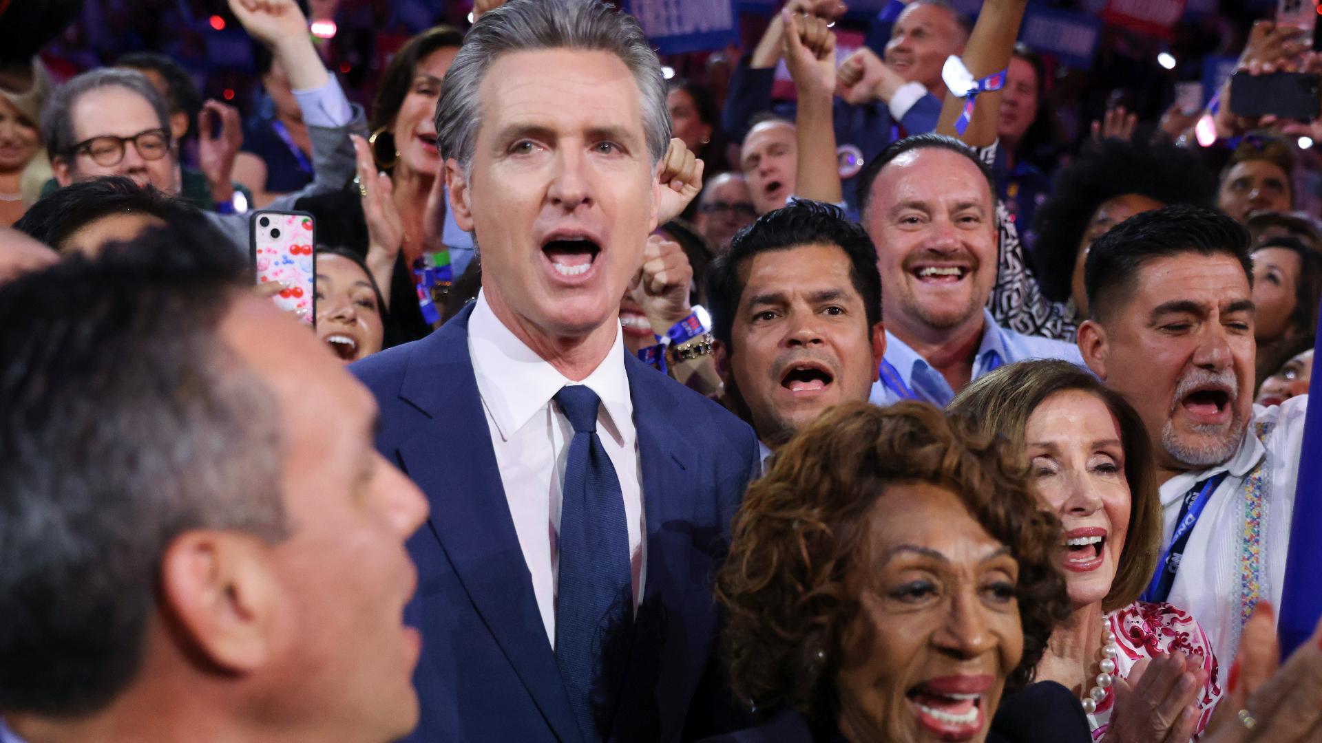 Governor Gavin Newsom and mayor Darrell Steinberg and Martha Guerrero were all at the DNC to lend their support the Vice President Kamala Harris.